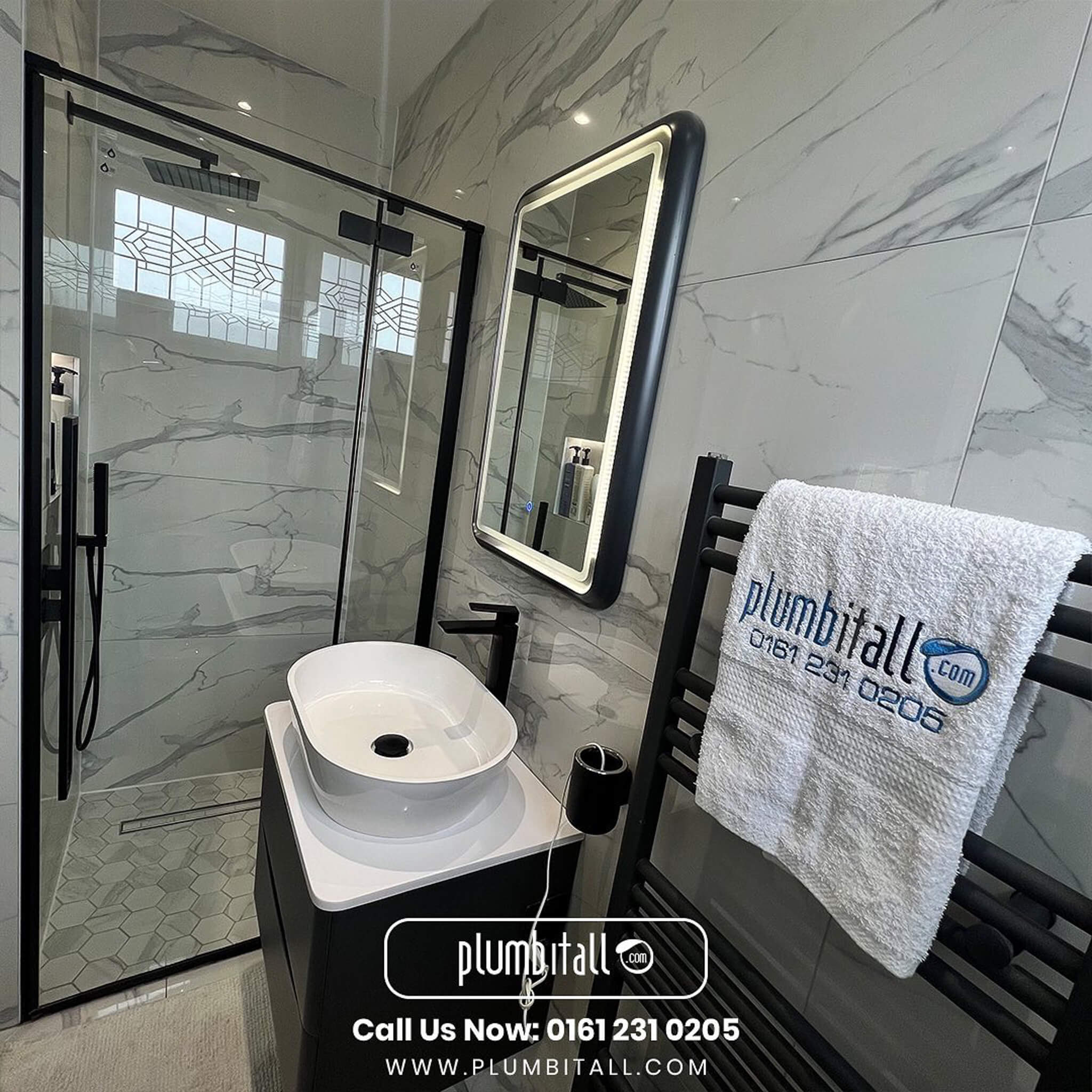 Ensuite bathroom with walk-in shower Stockport