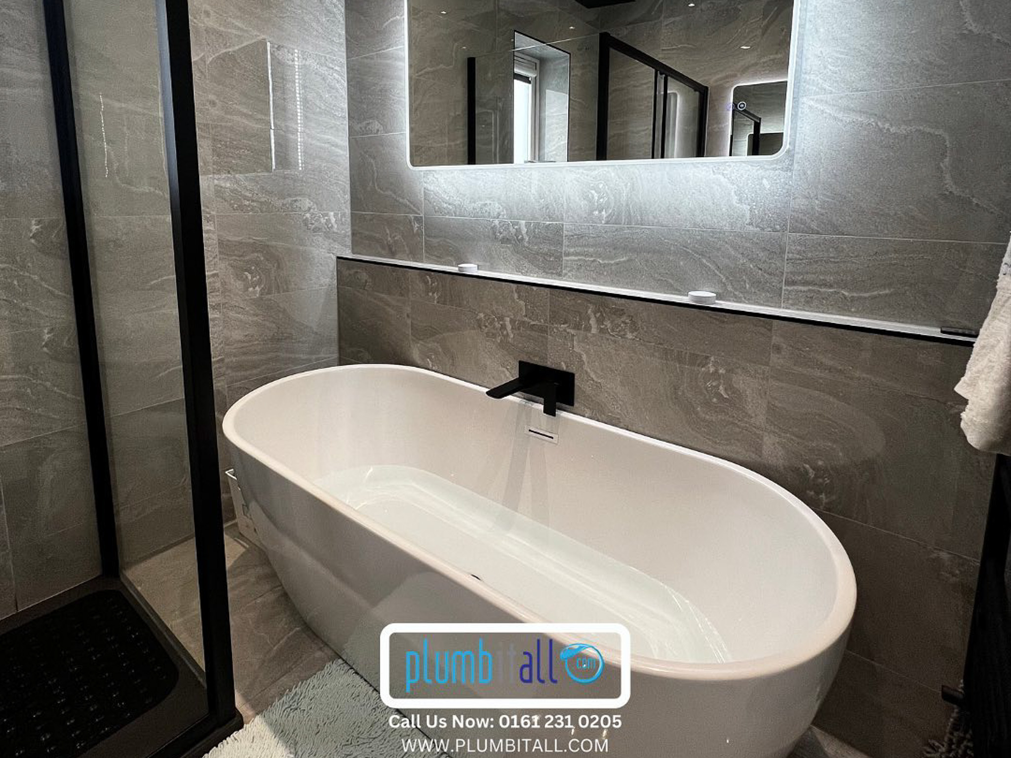 Family bathroom with bath and shower Cheadle